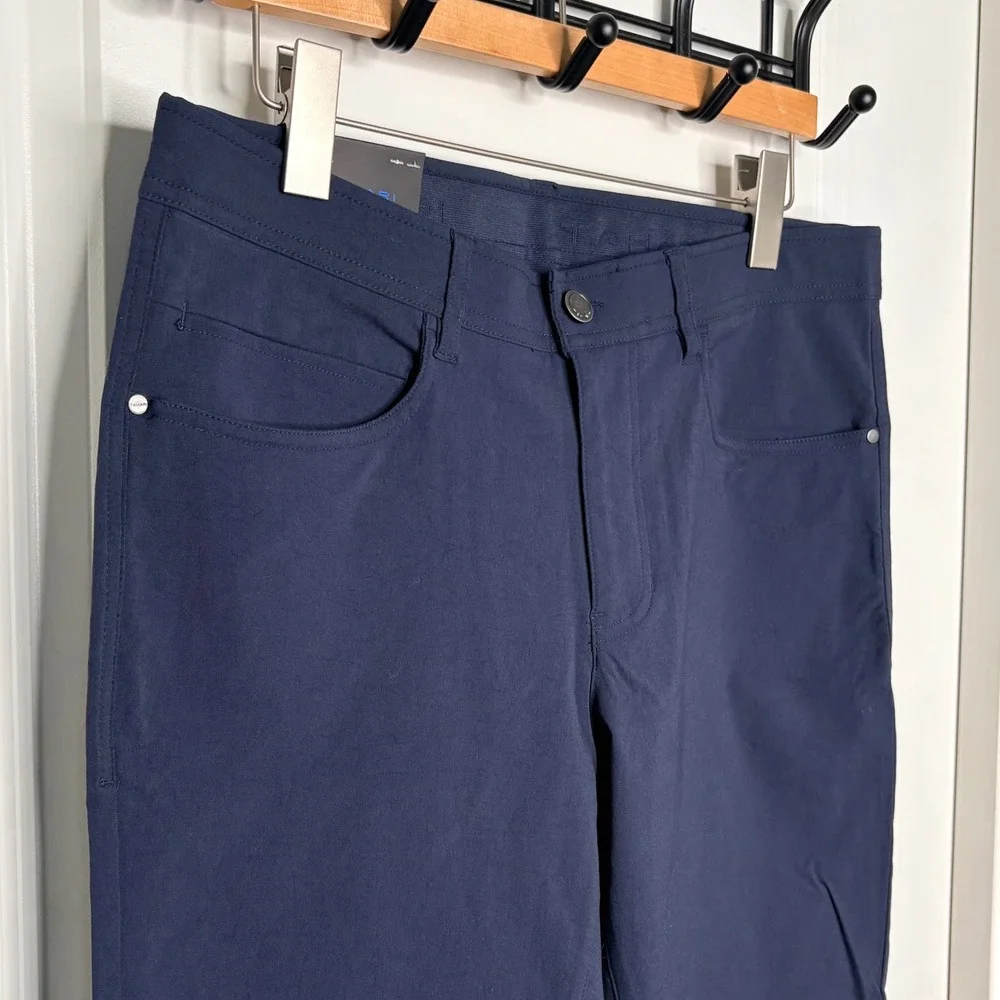 Tahari Every Wear Tech Pant Mens 32x32 Navy Straight Fit Flexible Waist Golf NEW